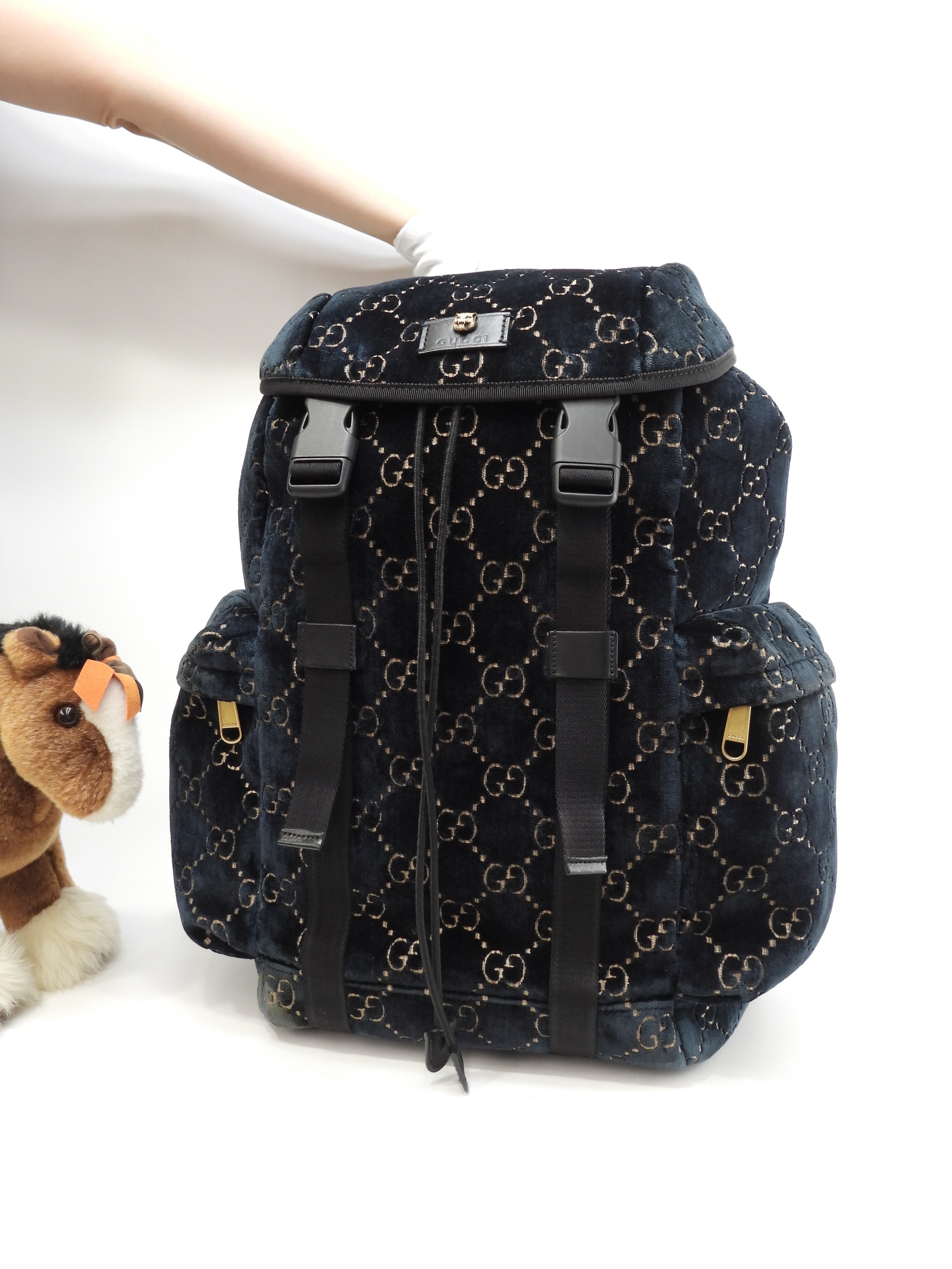 バックパック大 タイガー ベロア青系 リュックサック バッグ@ 7 59,400円