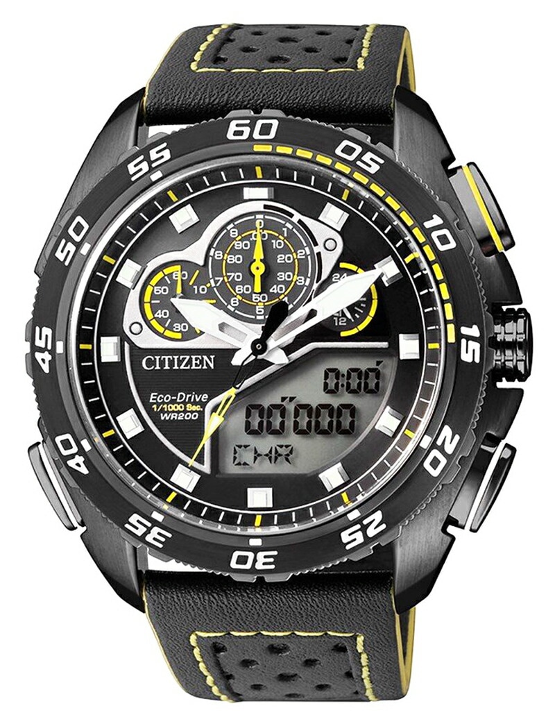 [10年保証] CITIZEN JW0125-00E ECO-DRIVE PROMASTER CRONOGRAPH RACING シチズン エコドライブ プロマスター 1/1000 アラーム クロノグ