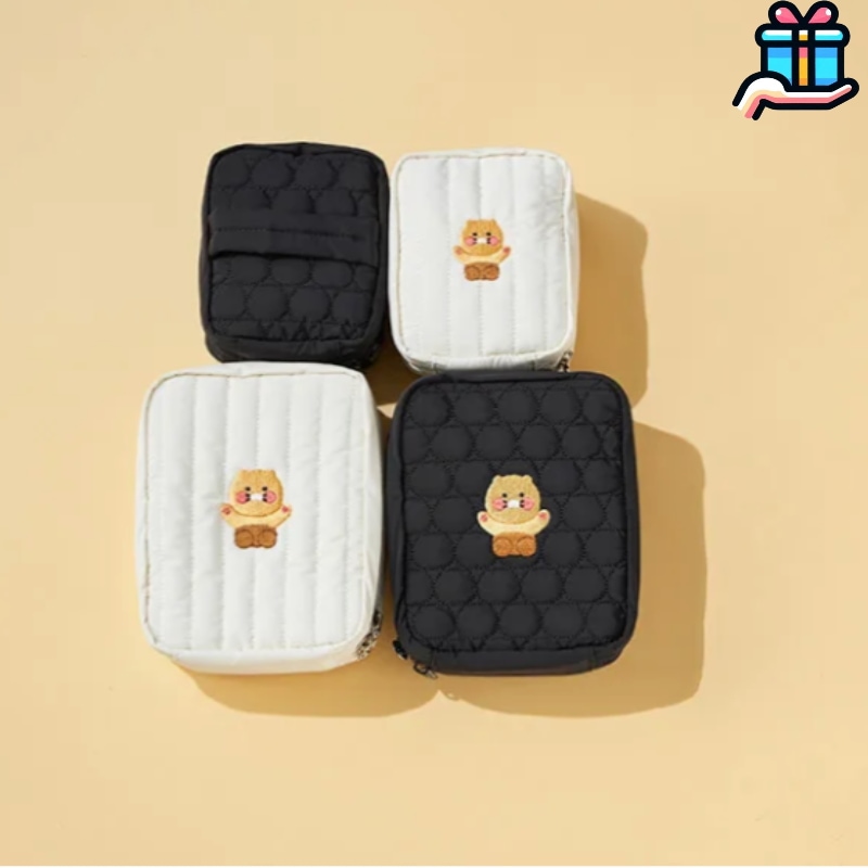 [韓国人気雑貨] チュンシク メイクポーチ_ラージ(L)サイズ 旅行 トラベル デイリー プレゼント 化粧 コスメポーチ 大容量 巾着ポーチ