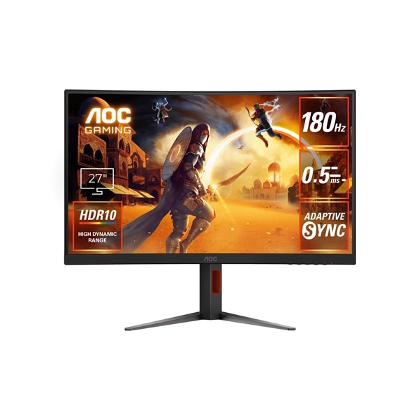 C27G4H/11 ゲーミング液晶ディスプレイ 27型 / 1920×1080 / HDMI DisplayPort / ブラック / スピーカーなし / 180Hz / 曲面