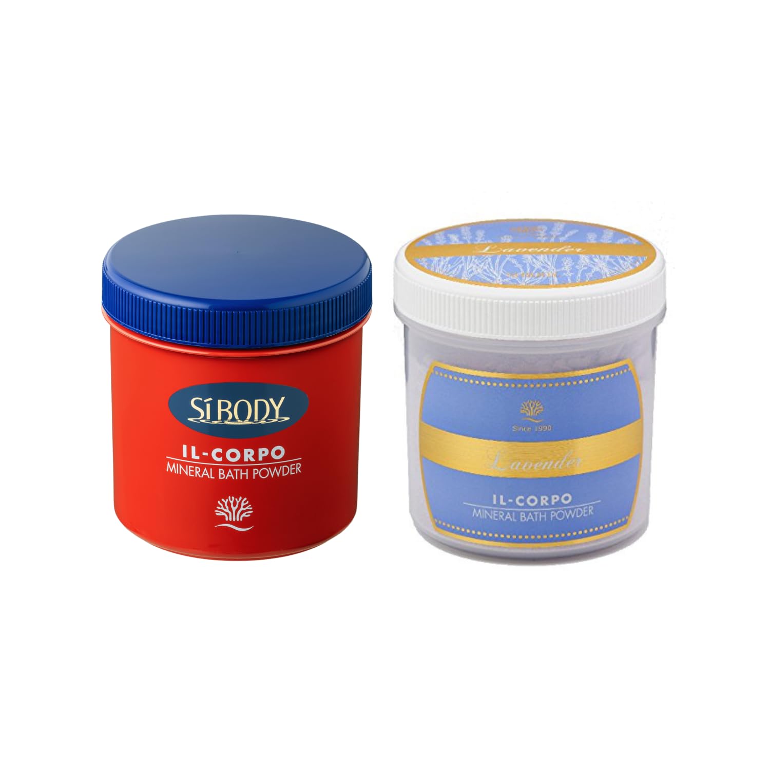 【イルコルポ】ミネラルバスパウダー オリジナル 600g (30回分)+ラベンダー 600g (30回分) 無添加 雪塩 海藻エキス 入浴剤 サウナ すっきり 温浴 保湿
