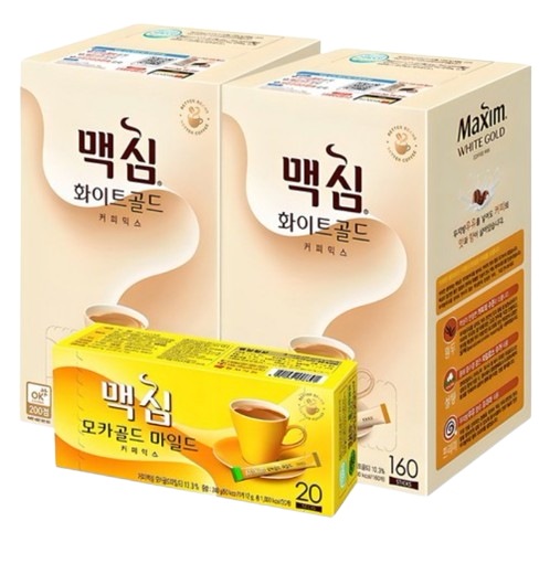 コーヒーミックス ホワイトゴールド 160p 2箱 + モカゴールド マイルド 20p セット