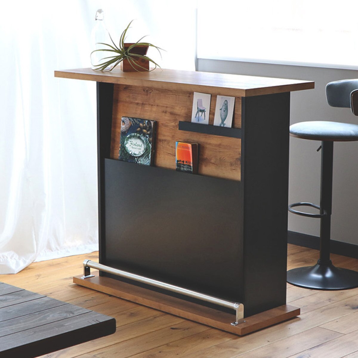 バーカウンター 幅120cm ネイツ 木目調 収納 キッチンカウンター カウンターテーブル バーテーブル カウンター モダン スタイリッシュ キッチン収納 日本製