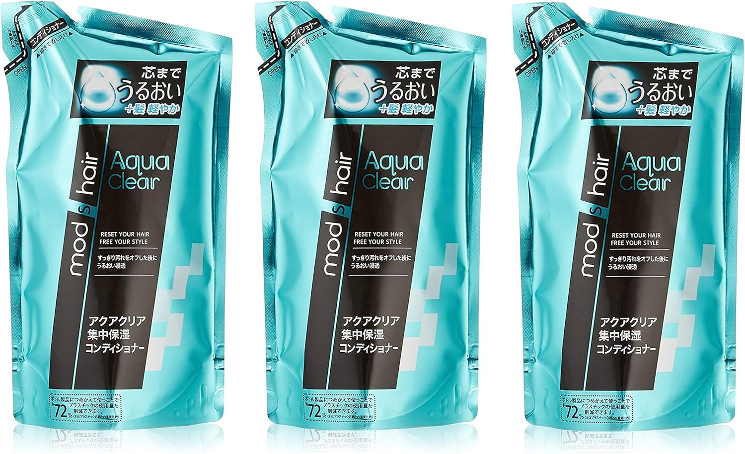 3個セット モッズ・ヘア アクアクリア 集中保湿コンディショナー つめかえ用 350ml×3個