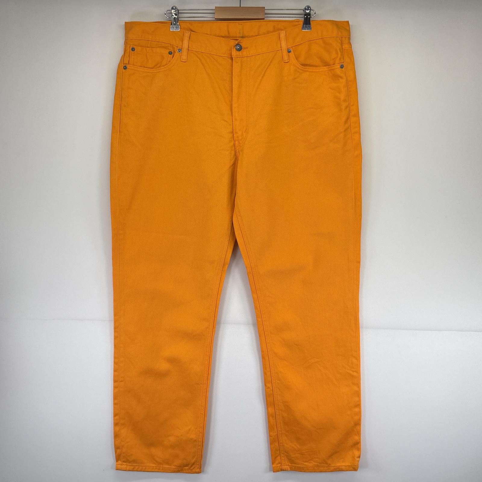 古着 デニムパンツ 541 カラーパンツ 5ポケット ジーンズ ジーパン 大きいサイズ ストレート w42 L32 イエロー メンズ