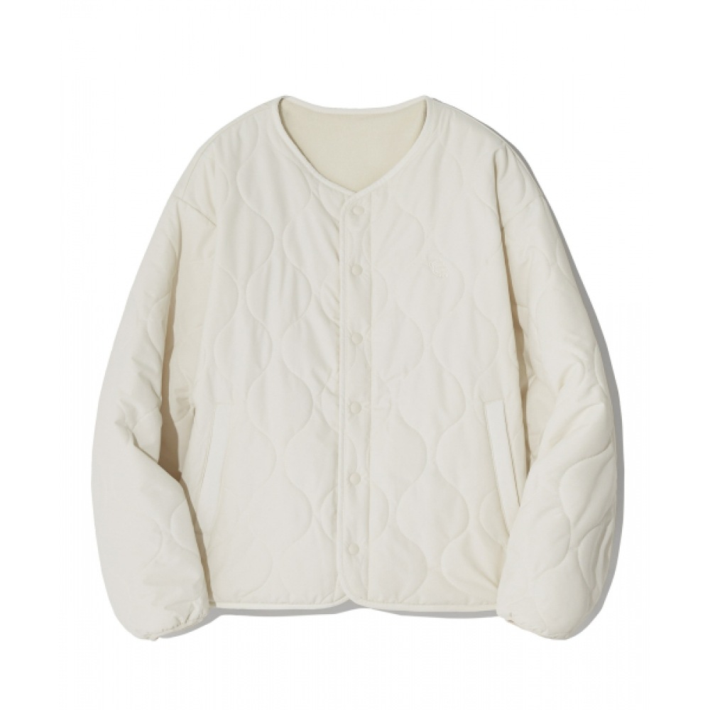 CODEGERY リバーシブルフリースキルトカーディガン_クリーム 8,551円