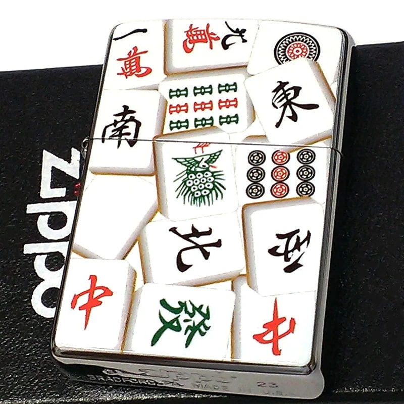 ZIPPO ライター 麻雀 こくしむそう ジッポ 国士無双 ホワイト おしゃれ ギャンブル 可愛い 役満 レディース メンズ ギフト プレゼント