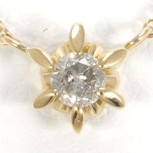 K18 18金 YG イエローゴールド ネックレス ダイヤ 0.10 約41cm ジュエリー 中古