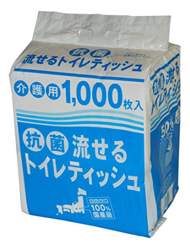 【抗菌】流せるトイレティッシュ(1000枚) 6パック入