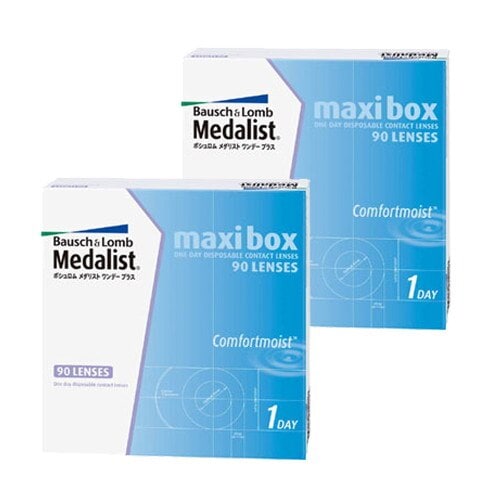 メダリストワンデープラスマキシボックス(90枚入)2箱/宅配便またはレターパックプラス/1日使い捨て コンタクト/sale10