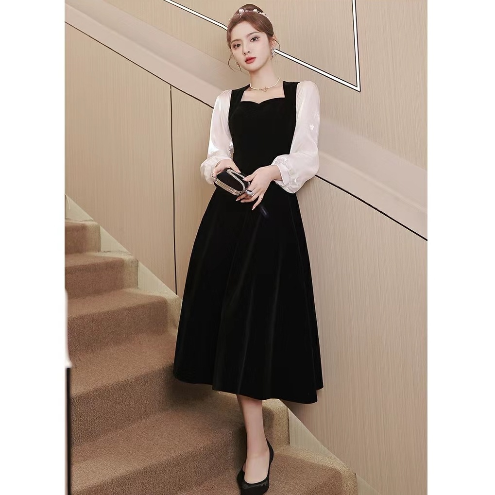 ドレス イブニングドレス 二次会 パーティードレス 演奏会 フォーマルドレス 発表会 カラードレス 黒いドレス グラデーションドレスです