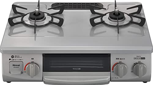 リンナイ ガステーブル ガスコンロ プロパンガスLPG用 幅約56cm 片面焼きグリル 右強火力 KG35NGRR/LP スカイグレー