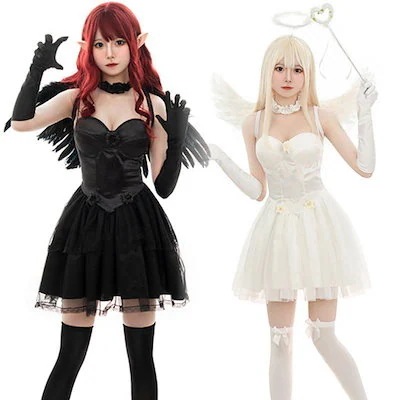 ２点で13o円OFF！【激安SALE】ハロウィンコスプレ悪魔天使コスプレ衣装キャミソールワンピース 5,804円