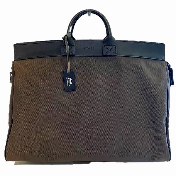 バーニーズニューヨーク ゴルフ ブラウン レザー×ナイロン バッグ ボストンバッグ 【中古】