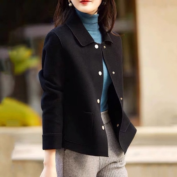 アウター ジャケット 袖あり 長袖 襟付き シャツカラー デザイン ボタン 美ライン ニュアンス レイヤード 前開き カラバリ かわいい 大人可愛い きれいめ シンプル カジュアル 大人 上品