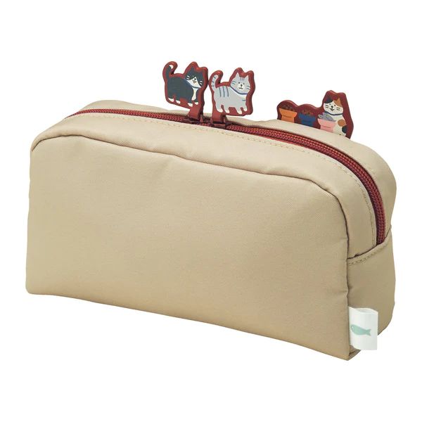 （まとめ買い）にゃんシーン ボックスペンポーチ L ビスケットベージュ A-2224-16 [x3] 5,341円