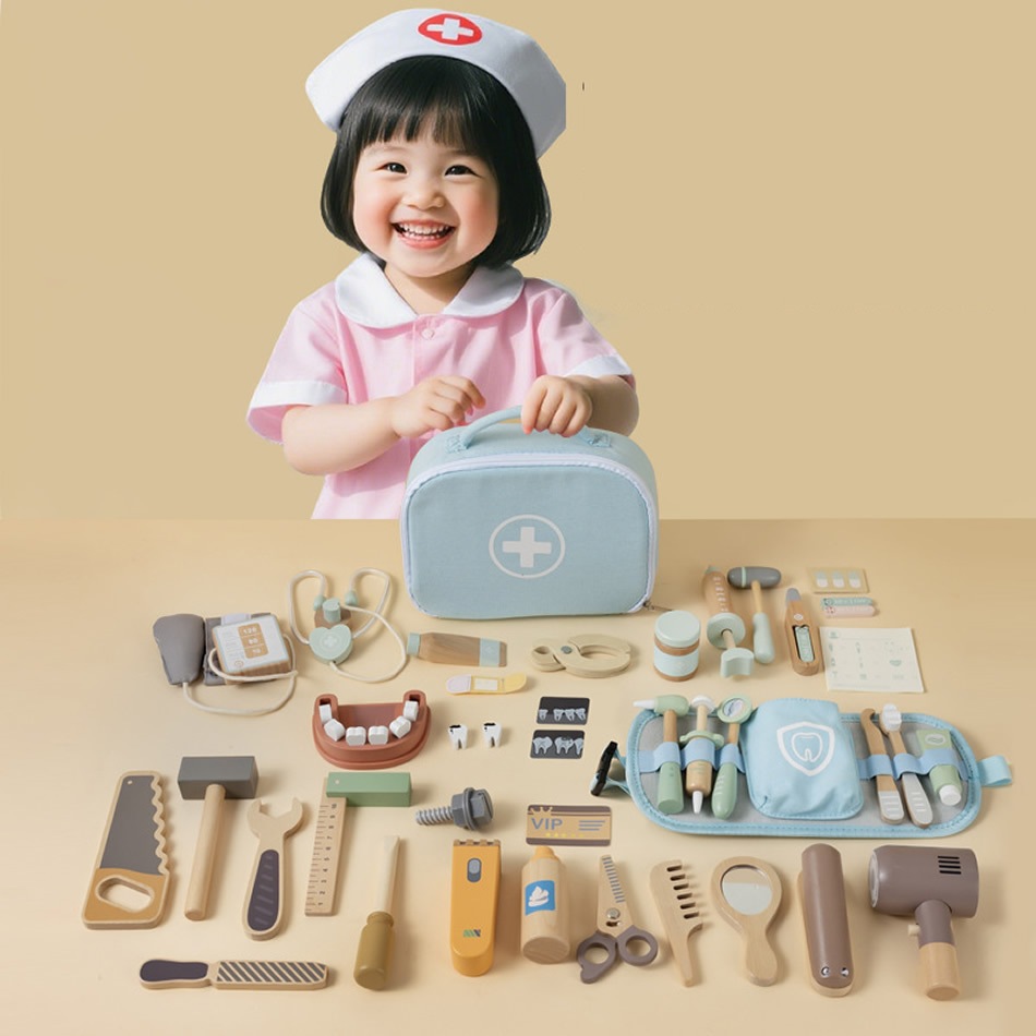 子供用 ごっこ遊び お医者さんごっこ 知育玩具 歯医者さんセット リアルおもちゃ 早期教育 ドクターセット