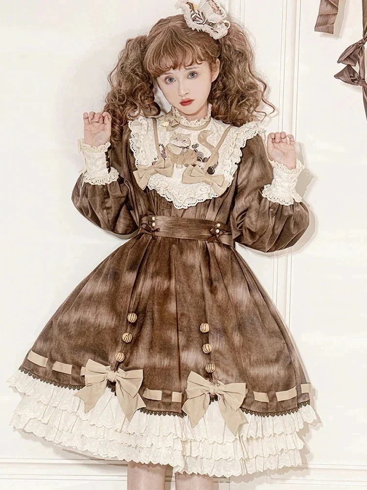 大好评 ワンピースお姫様 キュートなオプ 長袖 ちょっぴりスイート エレガント 春