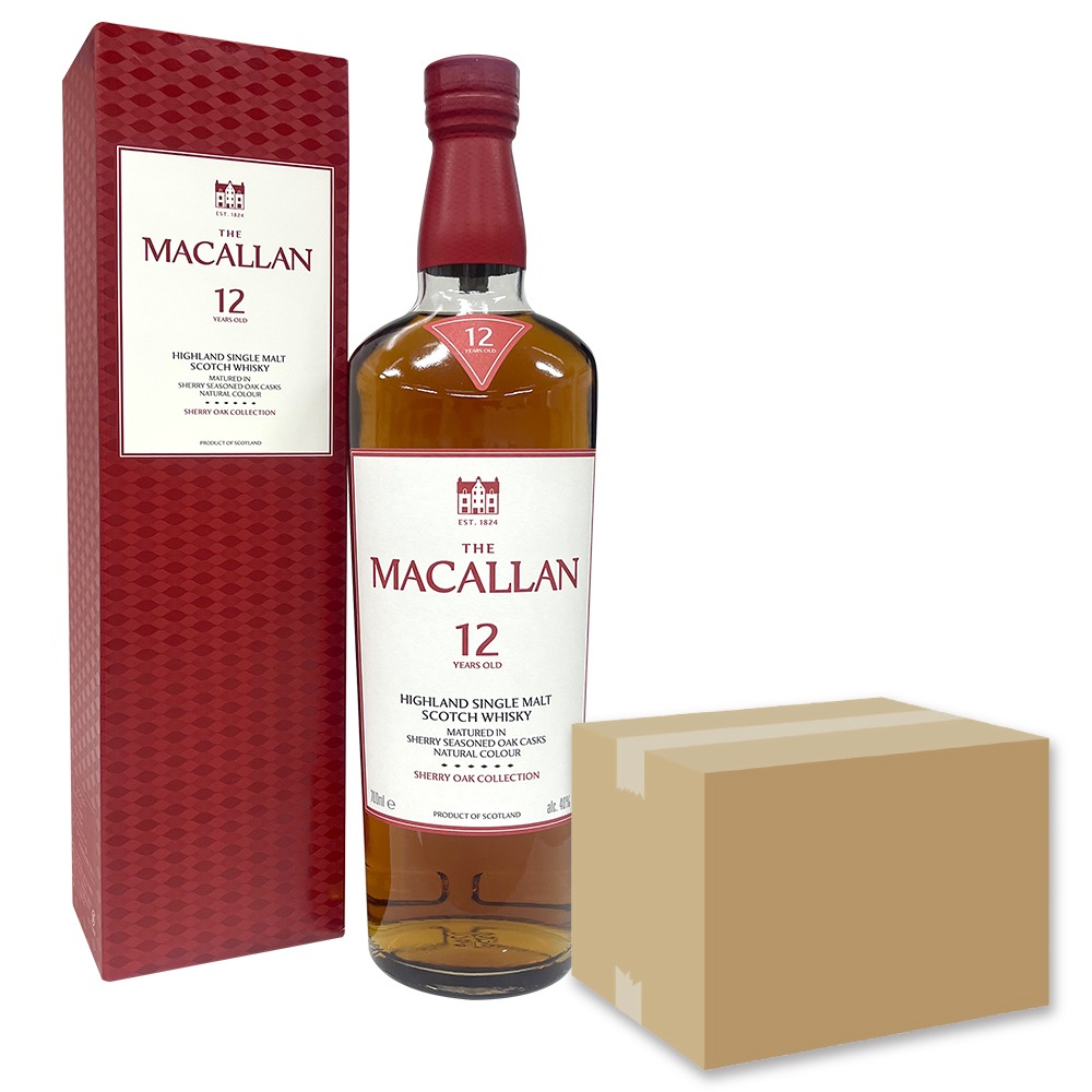 [正規品] ザ マッカラン 12年 シェリーオーク 40度 700ml 12本セット / ギフトBOX入り スコットランド シングルモルトウイスキー お酒