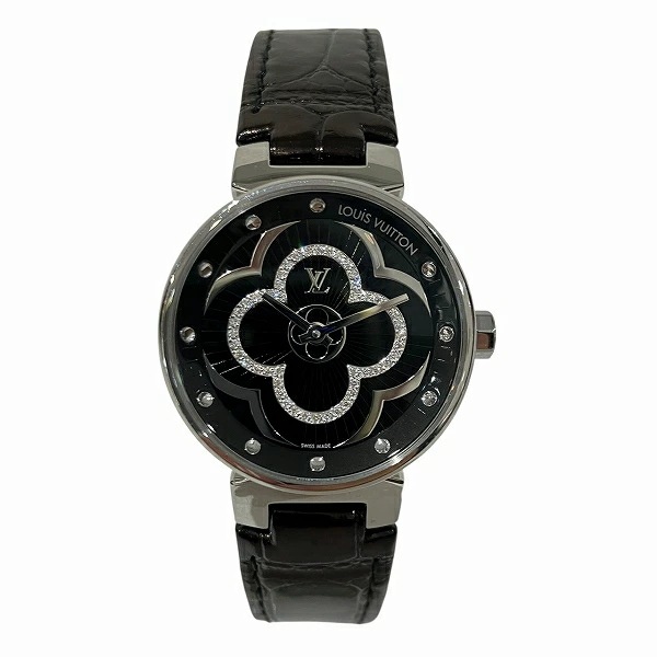 ルイヴィトン タンブール・ムーンディヴィアン28 QA018 腕時計 レディース 【中古】