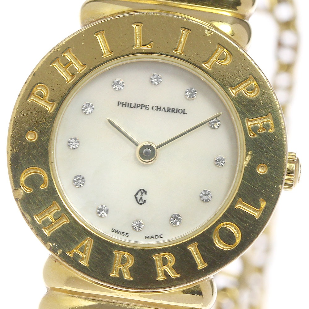 フィリップシャリオール PHILIPPE CHARRIOL 7007901 サントロペ クォーツ レディース 保証書付き_802918【中古】