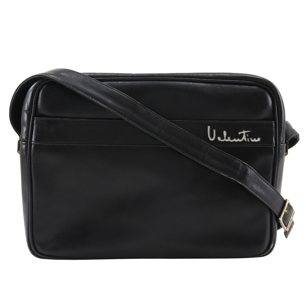 MARIO VALENTINO マリオ・ヴァレンティノ ヴィンテージ ショルダーバッグ レザー 黒 ユニセックス 中古品