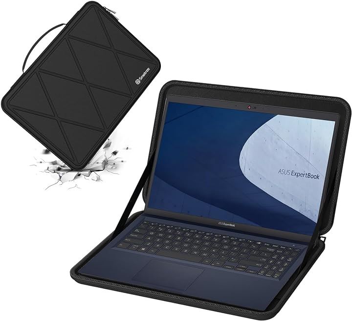 ハードEVA保護スリーブケース 14インチ ASUS P1412/ExpertBook B1 B1400/B1402 と Go( Black, For ASUS 14インチ（M53）)