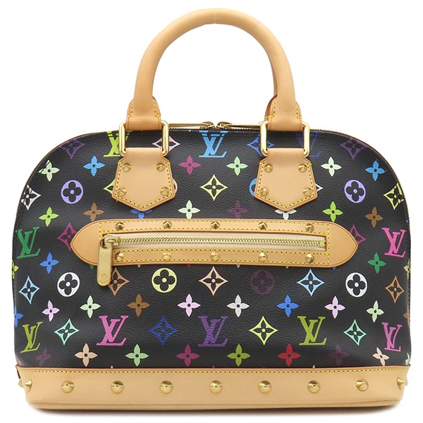 ルイヴィトン LOUIS VUITTON ハンドバッグ アルマPM モノグラムマルチカラー ノワール ゴールド金具 黒 村上隆 M40444 FL0054【中古】