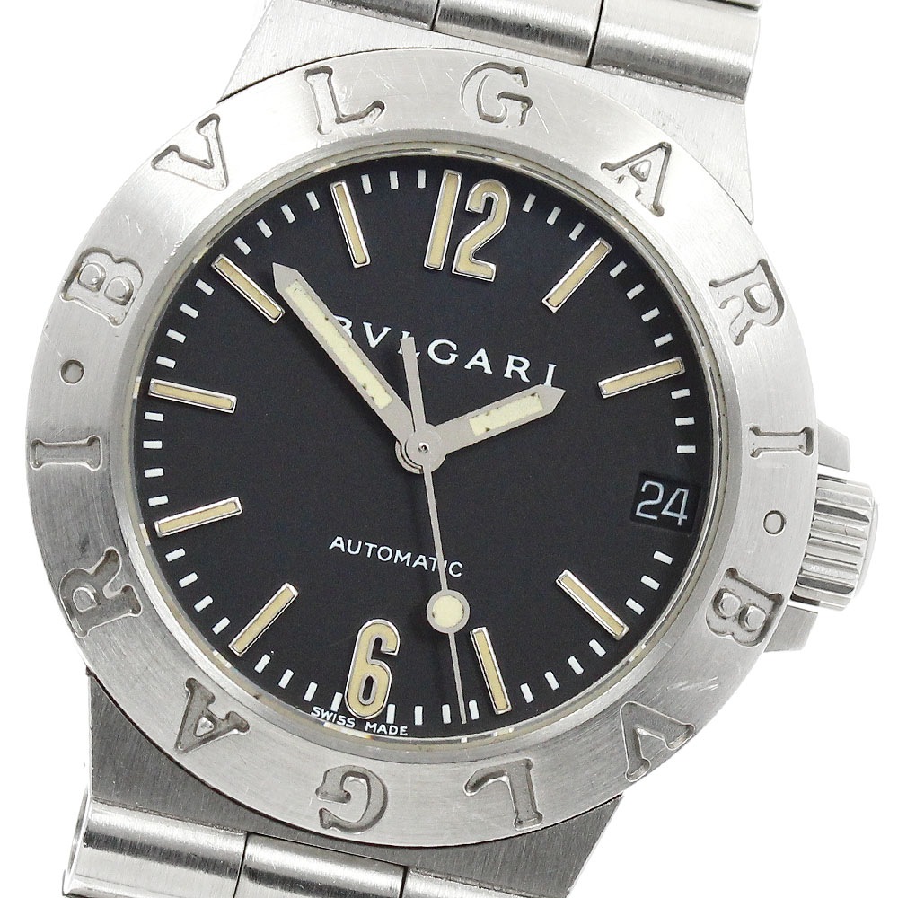 ブルガリ BVLGARI LCV29S ディアゴノ デイト 自動巻き レディース 保証書付き_956884【中古】