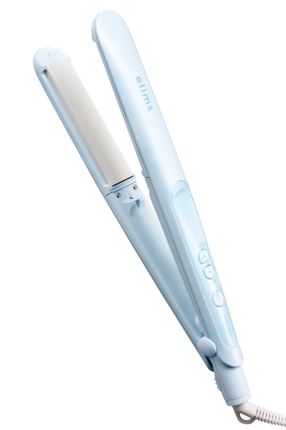 テスコム ヘアアイロン マイナスイオン 26mm 【 モイストキープモード搭載 】 海外対応 自動OFF 開閉ロック ラク抜きプラグ パールブルー TS550B-A