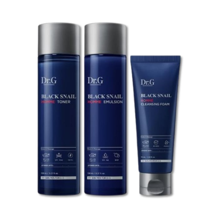 ブラック スネイル オム プレステージ 3点 セット (トナー150ml+エマルジョン150ml+クレンジングフォーム70ml)