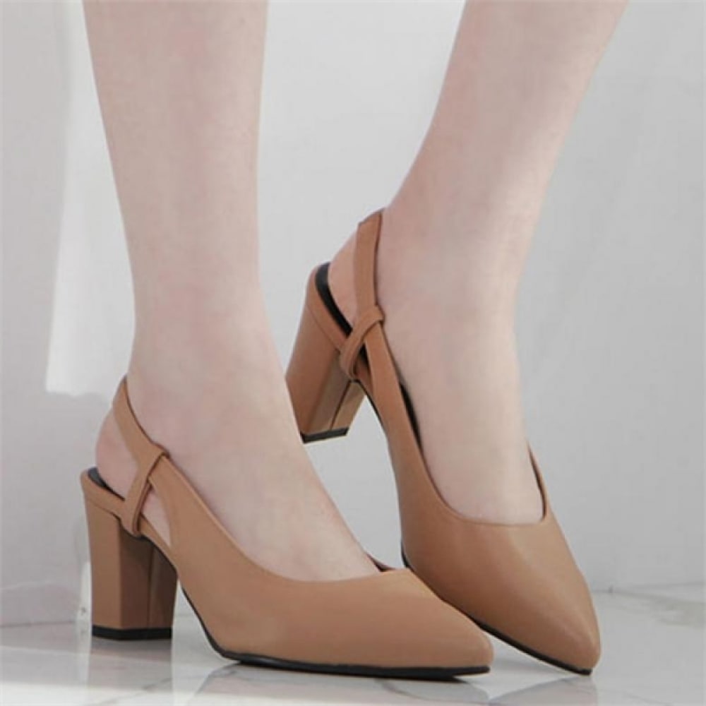 (Ninas Paris) スリングバックパンプス7cm韓国製 (9J615)