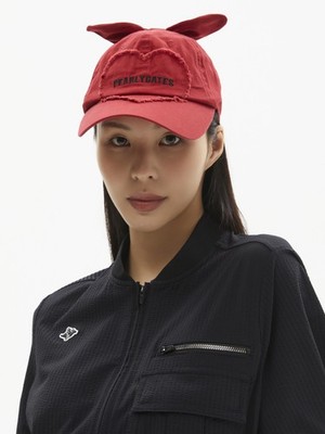 本物のPEARLY GATES GOLF レディース 取り外し可能なリボンタッセル ハート ボールキャップ 帽子