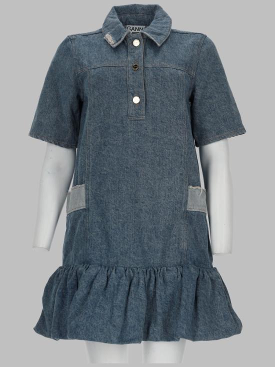 GANNI Women Dresses A1030482 567 BLUE
