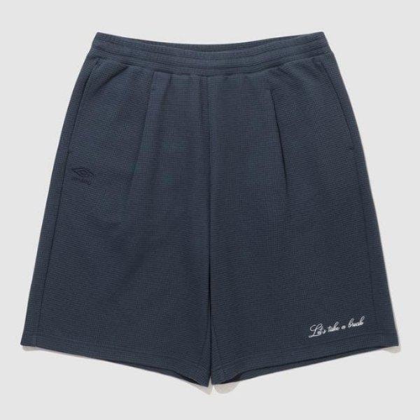 パンツ KQF UQ221CHP47-DVY レイトチェックアウト ワッフル 5.5部 バミューダパンツ/DVY