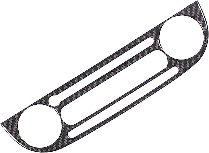 新型 フィアット 500 専用 20112019に適用 センターコントロールパネル センターコントロールカバー フレーム カーボンファイバー アクセサリー カー用品( カーボン調)