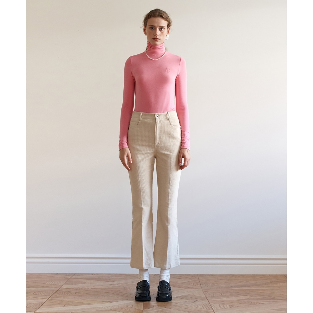 ROLAROLA コーデュロイカラーパンツアイボリー