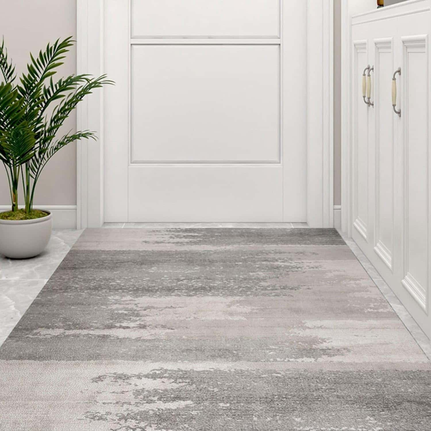 北欧風 玄関マット ドアマット 洗える 滑り止め PVC 室内 屋内 キッチンマット 廊下敷き 洗面台 寝室 台所 大判 大きいサイズ 床保護マット 防汚 耐磨耗性 50*80CM 60*90CM