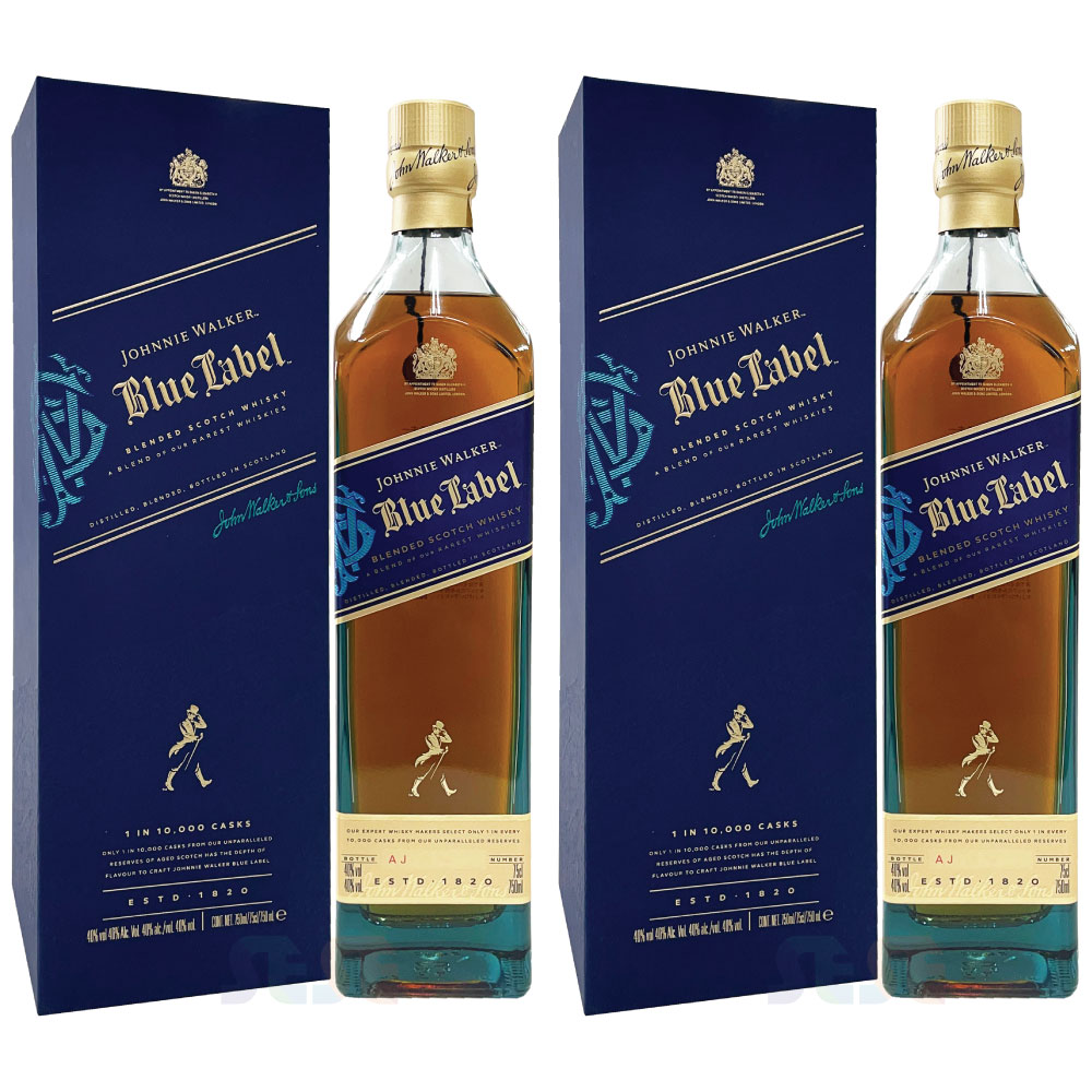 【新型】 [正規品] ジョニーウォーカー ブルーラベル 2本 750ml / イギリス ブレンデッドウイスキー ギフトBox入り johnnie walker blue labe Whisky