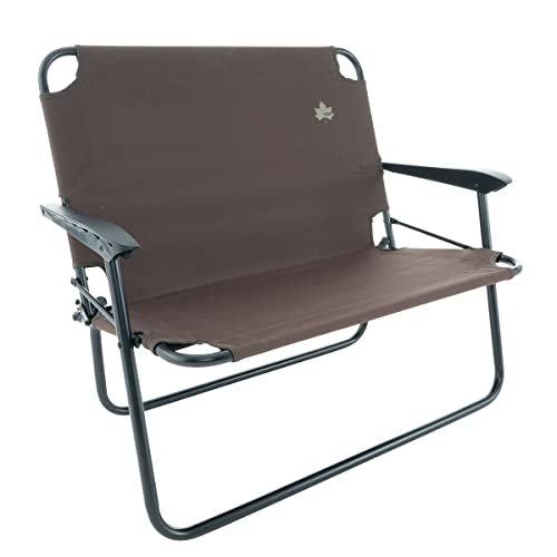 ロゴス(LOGOS) アースアイアンローチェア for OYAKO 73311200 ブラウン 幅90×奥行58.5×高さ75cm