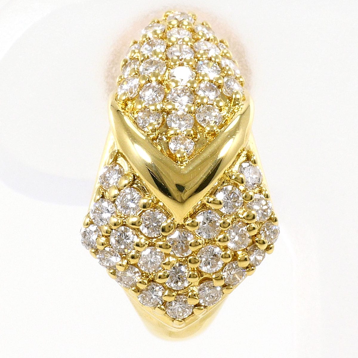 ピアス　イヤリング K18 18金 YG イエローゴールド ピアス ダイヤモンド 0.50ct 鑑別書 総重量約3.2g ジュエリー 中古