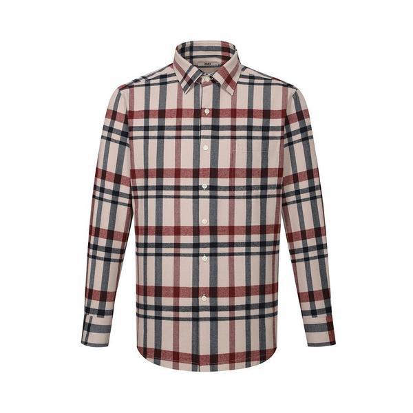 起毛イージーケアミディアムチェックカジュアルシャツ レギュラーフィット_DKW2SHCL430I1