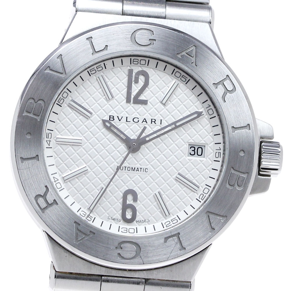 ブルガリ BVLGARI DG40S ディアゴノ デイト 自動巻き メンズ 良品 箱付き_833892【中古】