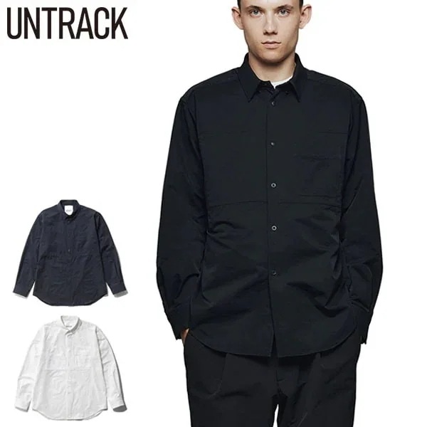 セール メンズ 長袖 ブランド ノーカラー 白 撥水 ストレッチ UT-A3 Flex Shirts Regular 60078