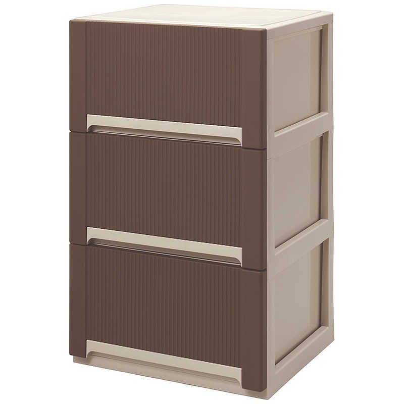 サンコープラスチック　オーラ 50 深型3段 ブラウン