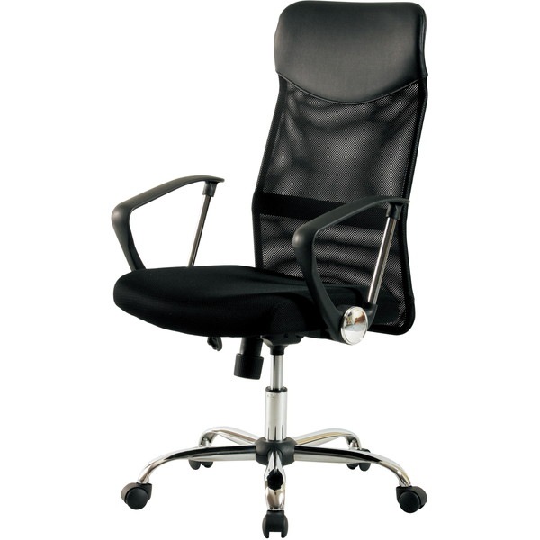 KHC-935H(BK) メッシュハイバックチェア ブラック メーカー直送