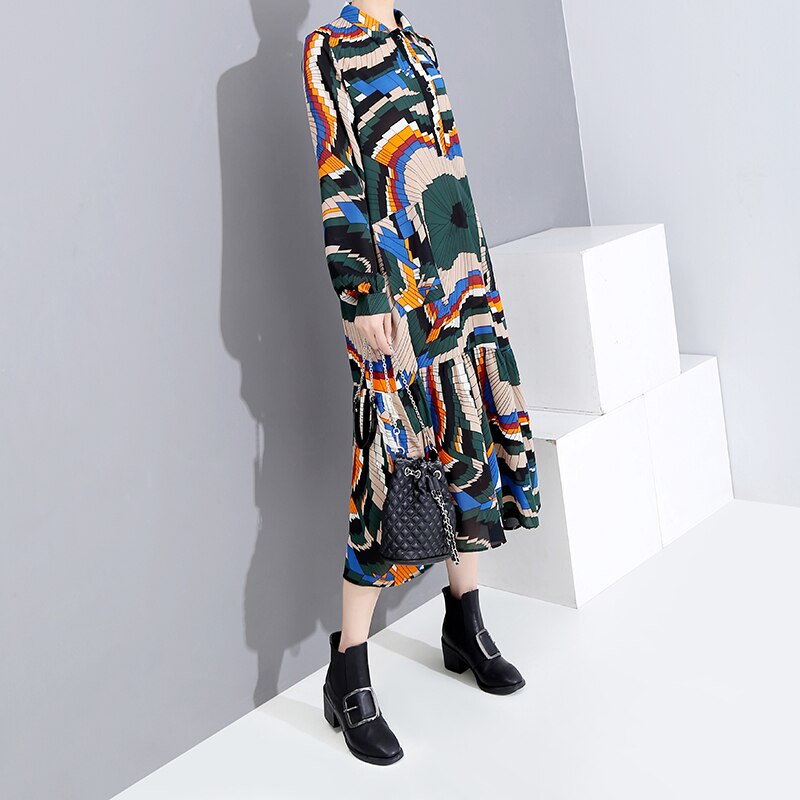 レトロ風 ワンピース 長袖 春 夏 きれいめ カジュアル かわいい フォーマル aライン シャツワンピース Aライン フレア ワンピドレス ミモレ ミモレ丈 ぽわん袖 レギュラーカラー スリム タイト