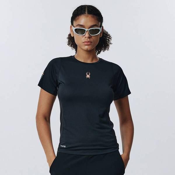 女性ランニングプロウェブ ラドパッド半袖Tシャツ SPIMCNRS281WBLK 710369