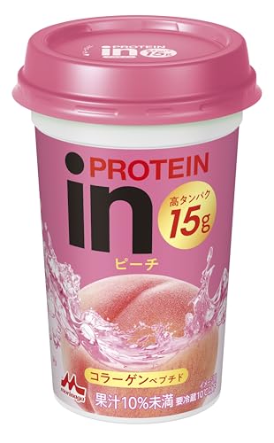 inPROTEIN ピーチ ジュース 240ml 30本 プロテイン ドリンク コラーゲン 飲み物 クール便 森永乳業
