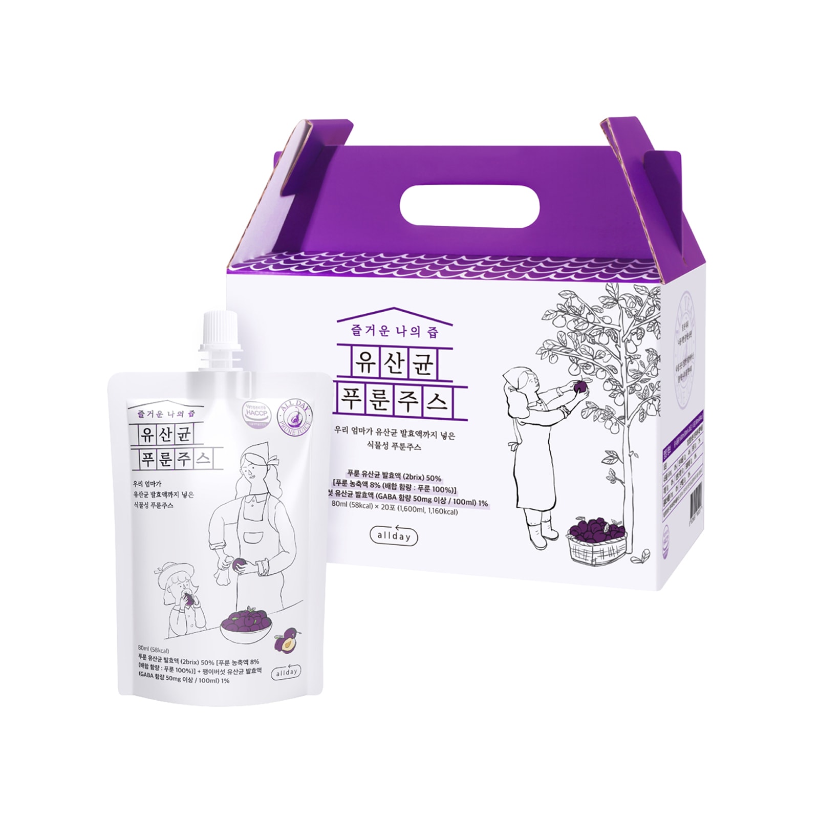 楽しい私の汁 乳酸菌 プルーン ジュース 1,600ml(80ml x 20包) X 1個